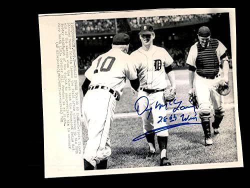 Denny McLain PSA DNA assinado 8x10 Original 1968 Wire Photo Tigers Autograph - Fotos autografadas da MLB