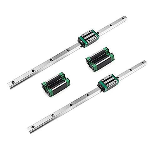 Mssoomm 15mm HGH15 Kit de trilho linear quadrado CNC 2PCs HGH15-44.88 polegadas / 1140mm +4pcs HGH15 - Ca quadrado do tipo Bloco