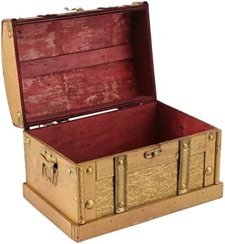 Jóias Caixa de jóias retro de madeira pirata tesouro Caixa de peixe Organizador de armazenamento Decoração de tesouros do tesouro sem trancas mulheres