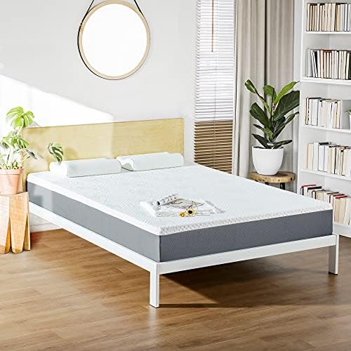 Sono Olee Sleep 10 polegadas em gel ventilado infundido Memória colchão, certipur-us® certificado, cinza, completo