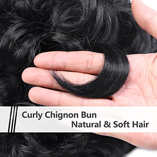 Hanne Curly Chignon Hair Messy Bun Hair Peda