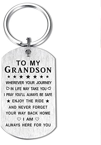 Keychain de neto de resdink da avó da avô, presente de graduação neto, presente de aniversário personalizado para neto