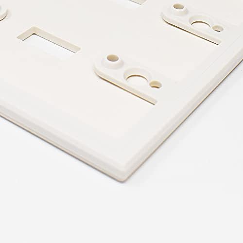 Placa de chave de decoração Questech Tampa de tomada em branco, capa de receptáculo padrão de sinistro único de 1 gang, placa