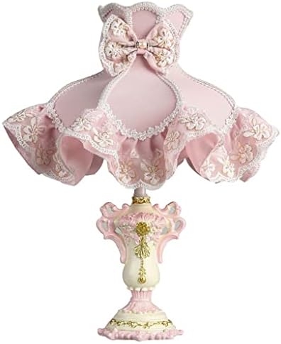 LLly estilo europeu quente e fofo casa menina coração princesa rosa inseada lâmpada de cabeceira de cabeceira de cabeceira