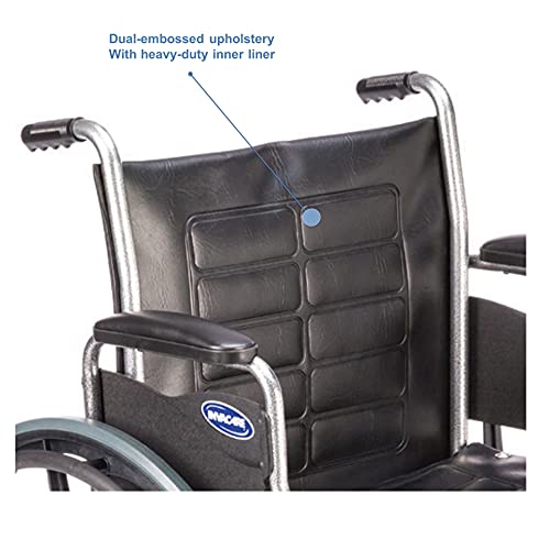 Invacare Tracer IV cadeira de rodas para adultos | Dobra bariátrica | Assento de 22 polegadas | Braços da mesa