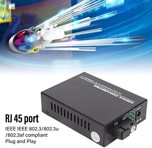 Gigabit SFP para RJ45 Conversor de mídia de fibra, transceptor Ethernet de modo único TX1310NM RX1550NM 10/10/1000MBPS CASO