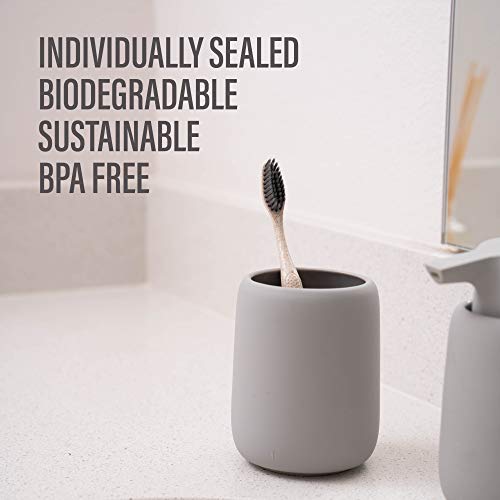 Bleeker e Rowe Biodegradable Eco -amigas de dentes - selado individualmente - cerdas macias livres de bpa - embalagem sustentável - reciclada