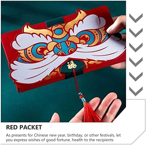 Envelopes vermelhos chineses amosfun envelopes vermelhos dragão de envelope vermelho chinês 2022 envelopes novos chineses zodiac