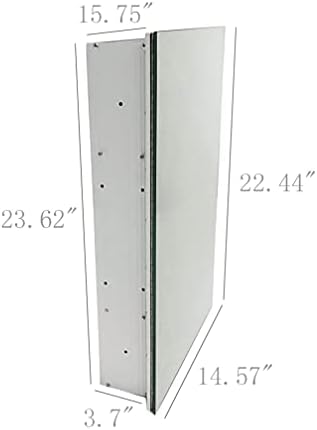 Item devolvido! FixtUledIsplays® 16x24 Recesso espelho de vidro Vaidade do banheiro Cabinete de alumínio de alumínio RTN15112-NPF