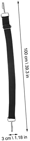 Anguely 12 PCS Elastic Rope Black Nylon Elastic