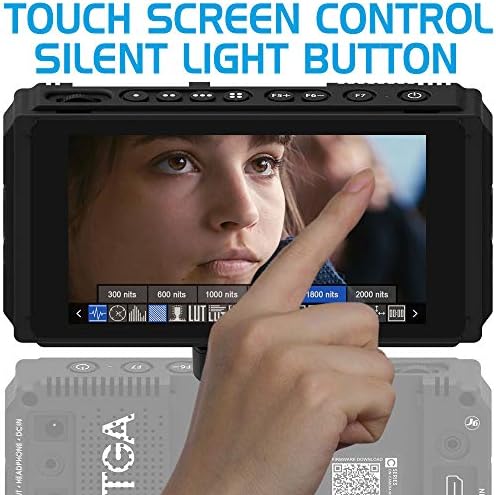 FOTGA C50Ss 5 polegadas Ultra Bright 2000nit Touch Touch Tela DSLR Vídeo Câmera de Câmera do Campo Monitor de Campo Day Luz visível 3D LUT, wavaform, vetor, entrada/saída HDMI 4K, 3G SDI, Montagem de bateria NP-F dupla, IPS