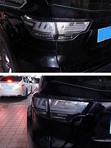 Luzes traseiras defumadas do GrandLop para Toyota Highlander 2014-2019, conjunto de lâmpadas traseiras de animação inicial, plugue e play