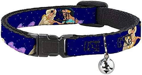 Cat Collar Breakaway Aladdin Jasmine Magic Carpet Ride Cenas de 8 a 12 polegadas 0,5 polegadas de largura