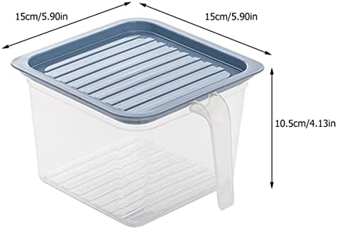Zerodeko 5pcs Caixa de armazenamento de cozinha de plástico de alimentos selados com alça e tampa