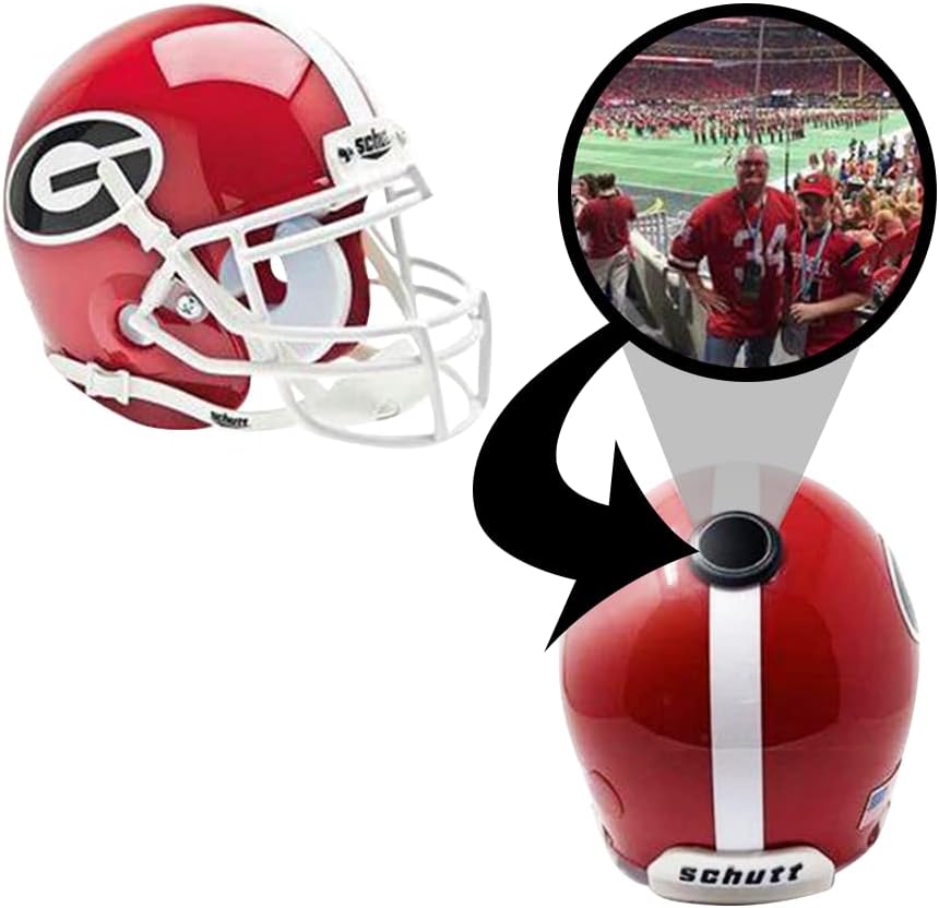 Fanz Collectibles Georgia Bulldogs College Football Mini capacete com visualizador de fotos