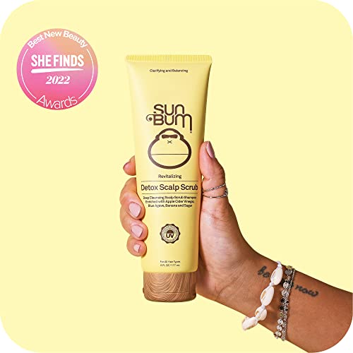 Sun Bum Revitalizando Detox Scalp Scrub | Hidratante vegana e de crueldade e limpeza profunda e lavagem de cabelo
