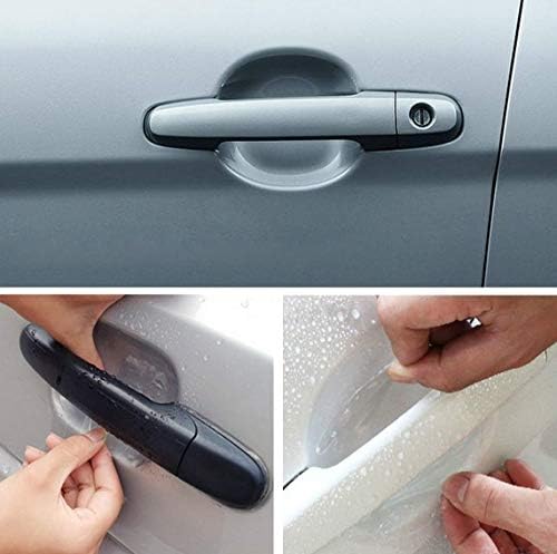 ijdmtoy 4pc Conjunto universal ajuste filmes de proteção de arranhões claros/transparentes para o carro de carro de carro