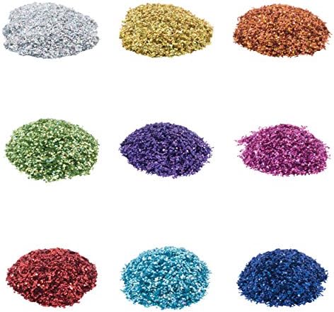 Pacote de amostra de glitter holográfico sulyn, pacote de variedades não tóxicas, 9 cores variadas, 0,63 onças, 18 gramas,