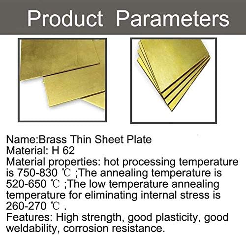 Z Crie design Placa de latão Filme de bronze Placa de papel alumínio H62 Folha de experimentos DIY espessura de 1 mm, largura 300 mm, longa 500mm/19. Folha de cobre de metal 1pcs de 68 polegadas