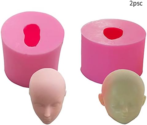 Fondant bolo silicone boneca face molde 3d cabeça humana moldes de silicone de bebê fazendo sabonete de molde resina epóxi