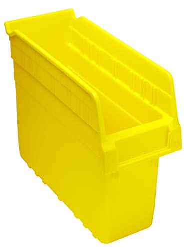 Armazenamento quântico k-qsb801yl-12 de 12 pacote de plástico max-max de 8 caixas de prateleira, 11-5/8 x 4-3/8 x 8, amarelo
