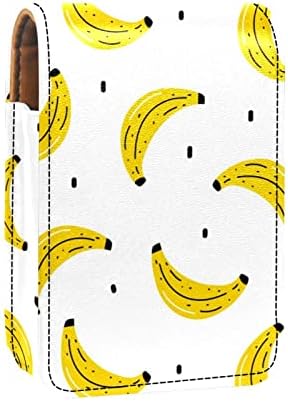 Caixa de batom de design de frutas com espelho para bolsa de mini batom de lipstick bolsa de viagem de viagem, 9,5x2x7
