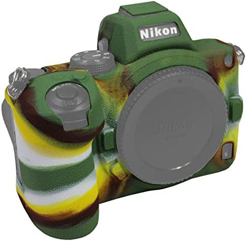 Caixa de câmera de capuz fácil para Nikon Z5, superfície de textura, anti-arranhão de silicone macia capa protetora da câmera destacável Protetor Shell