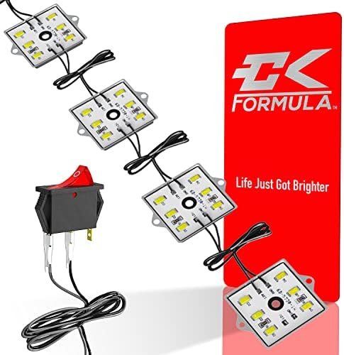 Fórmula CK Luzes da cama de caminhão LED - 48 lascas de LED, super branco, interruptor de alimentação ativado/desligado, 12V,