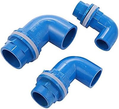 Conexão de água de pulverização 20/25/32mm de conexão por porta de cotovelo conector PVC Blue Blue 90 ° Camber PVC Tubal Couplings