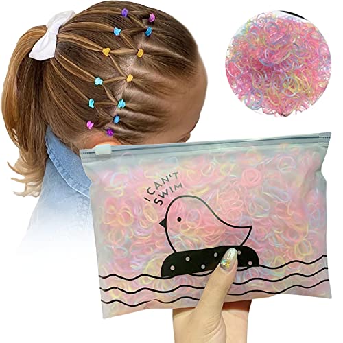 1000 / pacote garota colorida moda de moda elástica elástica de cabelo de cabelo de cabelo para crianças