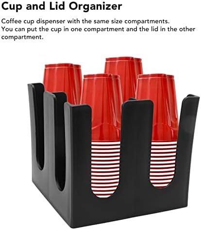 Copo de plástico Lykd e organizador de tampa, mantenha dispensador de copo organizado para escritórios para o café