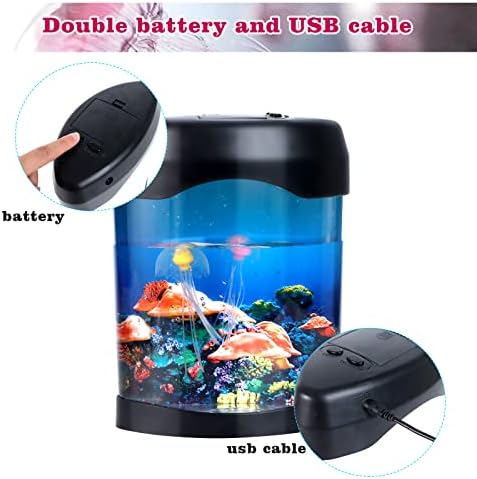 Lâmpada de lava de água -viva, lâmpada de água -viva USB, tanque de aquário elétrico com alteração de cor para o quarto decoração de