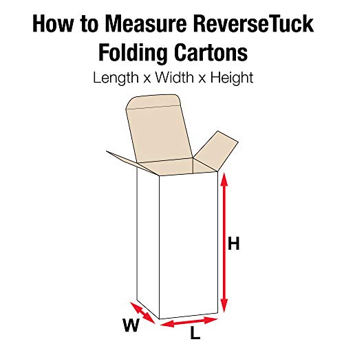 Aviditi RTS27 Reverse Tuck dobring Cartons, 4 x 4 x 8 , Kraft