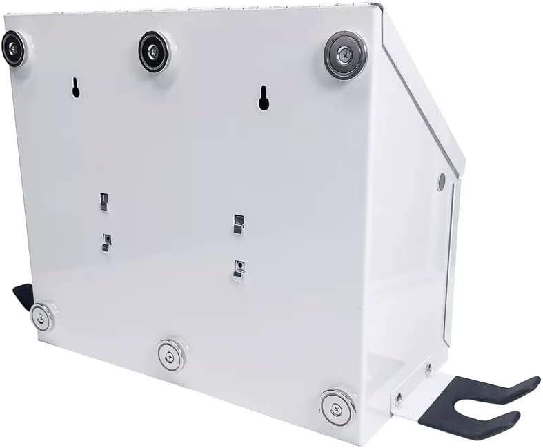 Caixa de cabine branca de spray magnético - gabinete de compartimento duplo com suporte de pistola de tinta dupla spray