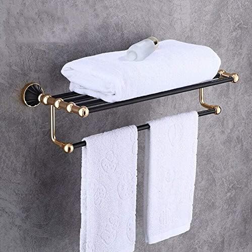 Rack de toalha, liga de alumínio de camada dupla de toalha de banho