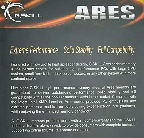 G.Skill Ares Series 16GB 240 pinos DDR3 SDRAM DDR3 2400 Memória da área de trabalho F3-2400C11D-16GAB