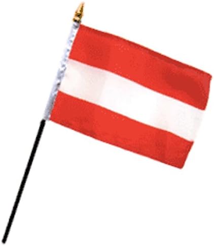 Austria 4 x6 bandeira de bastão