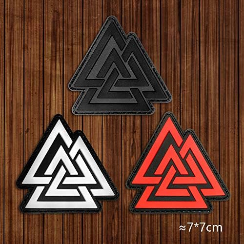 Morton Home Triangle Símbolo Nórdico Viking Odin Militar Militar Moral Badge Hook & Loop Fixer Patch
