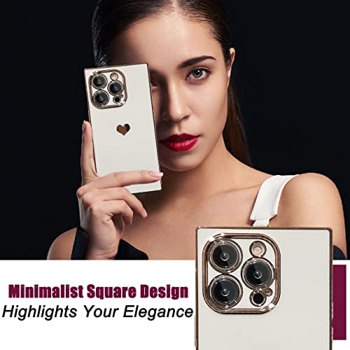 Sobln projetado para o Case Square iPhone 14 Pro, [Proteção completa da lente da câmera] [Cantores eletroplacos eletroplacos reforçados]