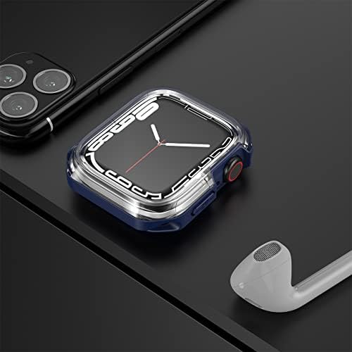 Bumper Compatível com Apple Watch Case Série 8 Série 7 Caso de proteção de duas cores TPU e PC Cobrir uma capa forte para
