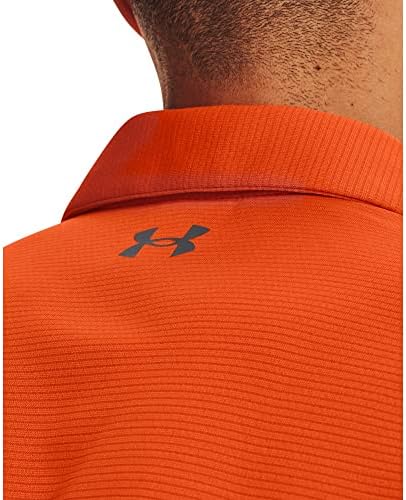 Under Armour Men's Tech Golf Polo, Team Orange /Graphite, Large Tall