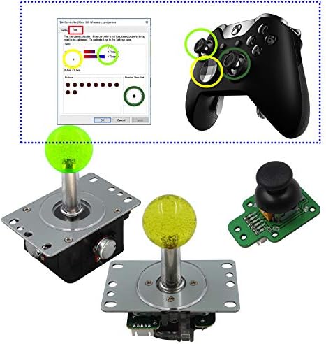 SJ@JX Controlador de jogo de arcade 3D Sensor de bastão analógico Fly Joystick Microswitch MX Botão LED Cabo de luz USB para PC PS3
