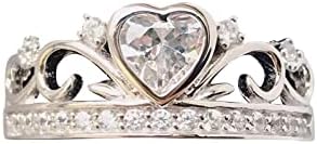 2023 Anel de coroa de zircão de coração requintado para mulheres de jóias de jóias para mulheres presentes de jóias wee anel