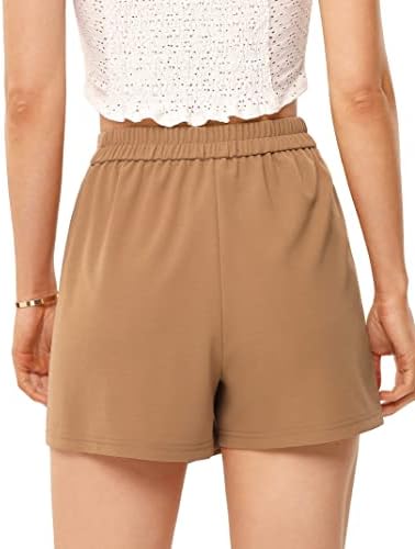 KOJOOIN Feminino de cintura alta shorts de verão verão dividido sólido hem mini saia de roupas de trabalho