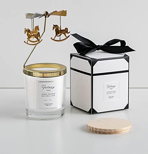 Vela de fragrância de luxo projetada em Grasse | Vela de madeira cítrica | Velas de soja altamente perfumadas e totalmente