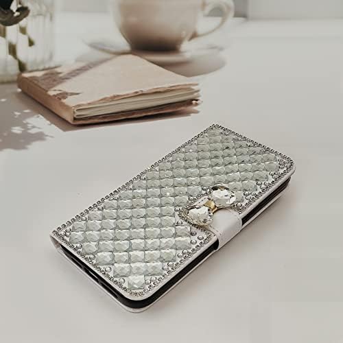 Omio para Samsung Galaxy S23 Caso da carteira de luxo de luxo Bling Diamond Holder Women Case With Stand Sparkle Crystal