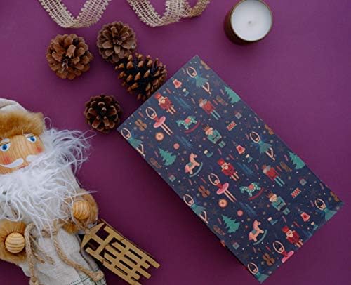 Bolsas de favor de Natal - Design de padrões de Natal de 24 contagens com quebra -nozes e bailarina em saquinhos de saquê