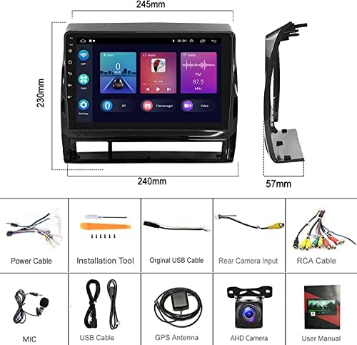 Rádio do carro para Toyota Tacoma 2005-2013, 9 '' HD 1080p Touchscreen Carcreen Stéreo com Bluetooth, Mirror Link GPS