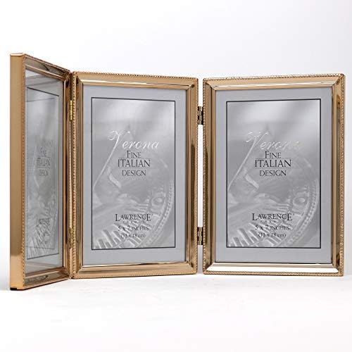 Lawrence Frames 11757T Classic Bead Picture Frame, 5x7 Triple, Gold