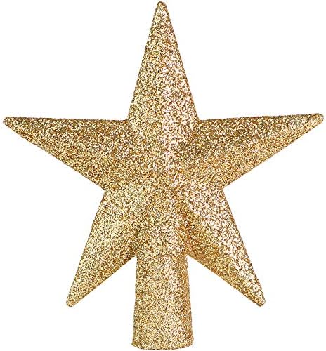 Ornatividade Glitter Star Tree Tree - Christmas Pequeno férias decorativas Bethlehem Star Ornament Topper